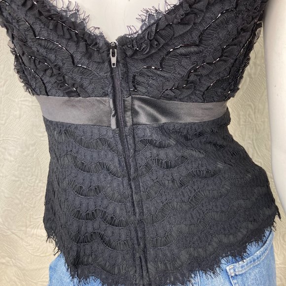 Tadashi Beaded Sleeveless Lace Blouse - Picture 7 of 10